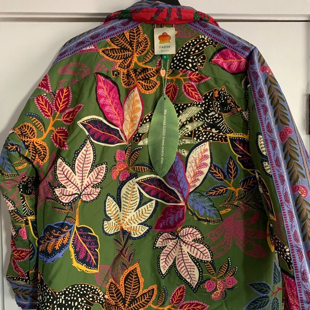 Farm Rio Mixed Prints Tapestry Reversible Jacket - Picture 6 of 15